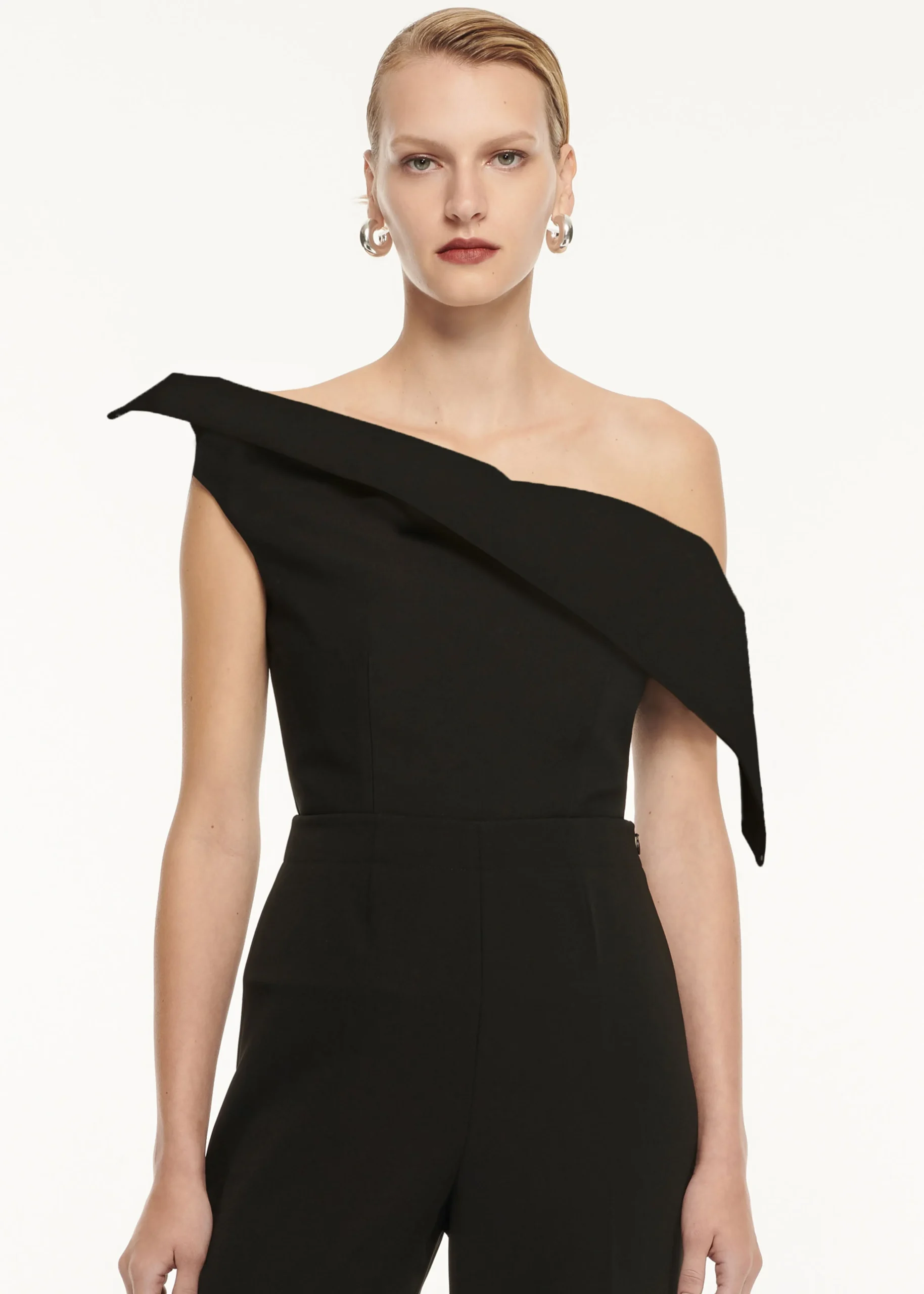 Ready To Wear|Ready To Wear Roland Mouret Asymmetric Drape Wool Silk Top