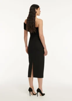 Ready To Wear|Ready To Wear Roland Mouret Asymmetric Panelled Stretch Cady Midi Dress