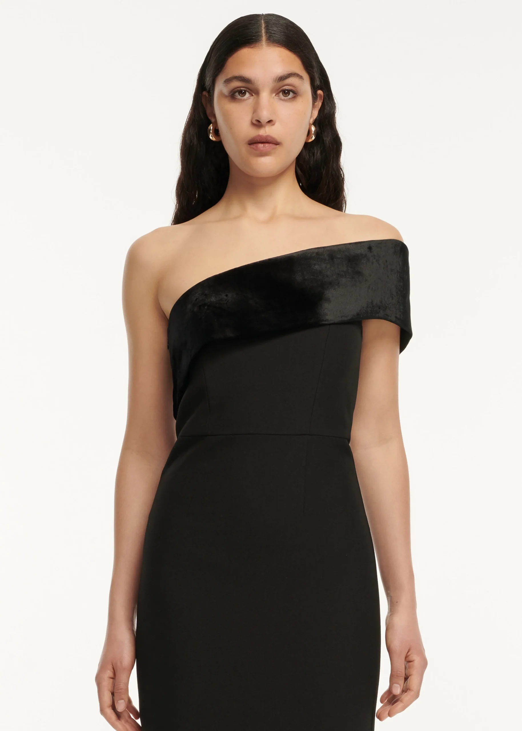 Ready To Wear|Ready To Wear Roland Mouret Asymmetric Panelled Stretch Cady Midi Dress