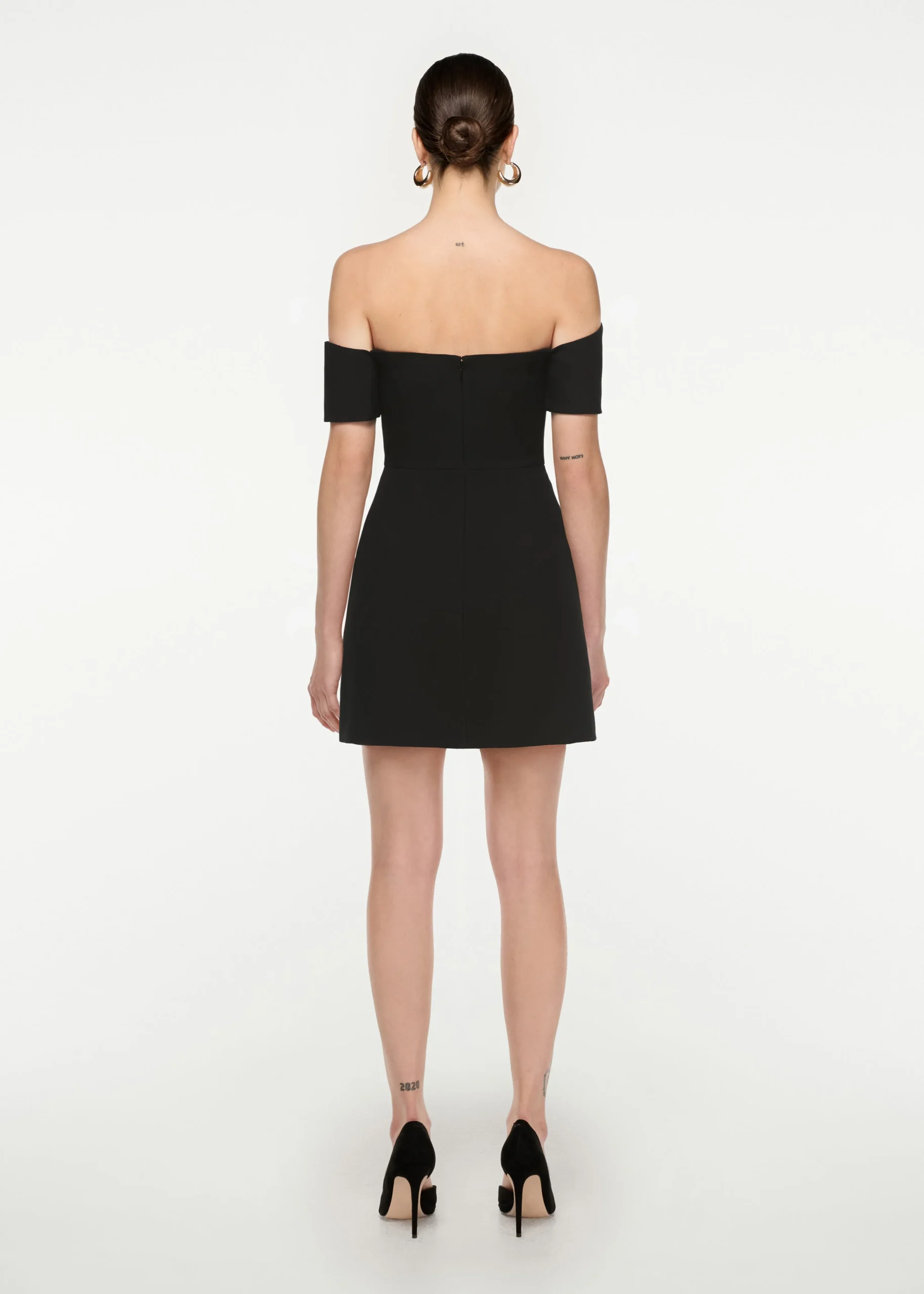 Ready To Wear|Ready To Wear Roland Mouret Asymmetric Silk Wool Mini Dress Black