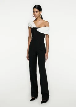 Ready To Wear|Ready To Wear Roland Mouret Asymmetric Stretch Cady Top Monochrome