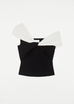 Ready To Wear|Ready To Wear Roland Mouret Asymmetric Stretch Cady Top Monochrome