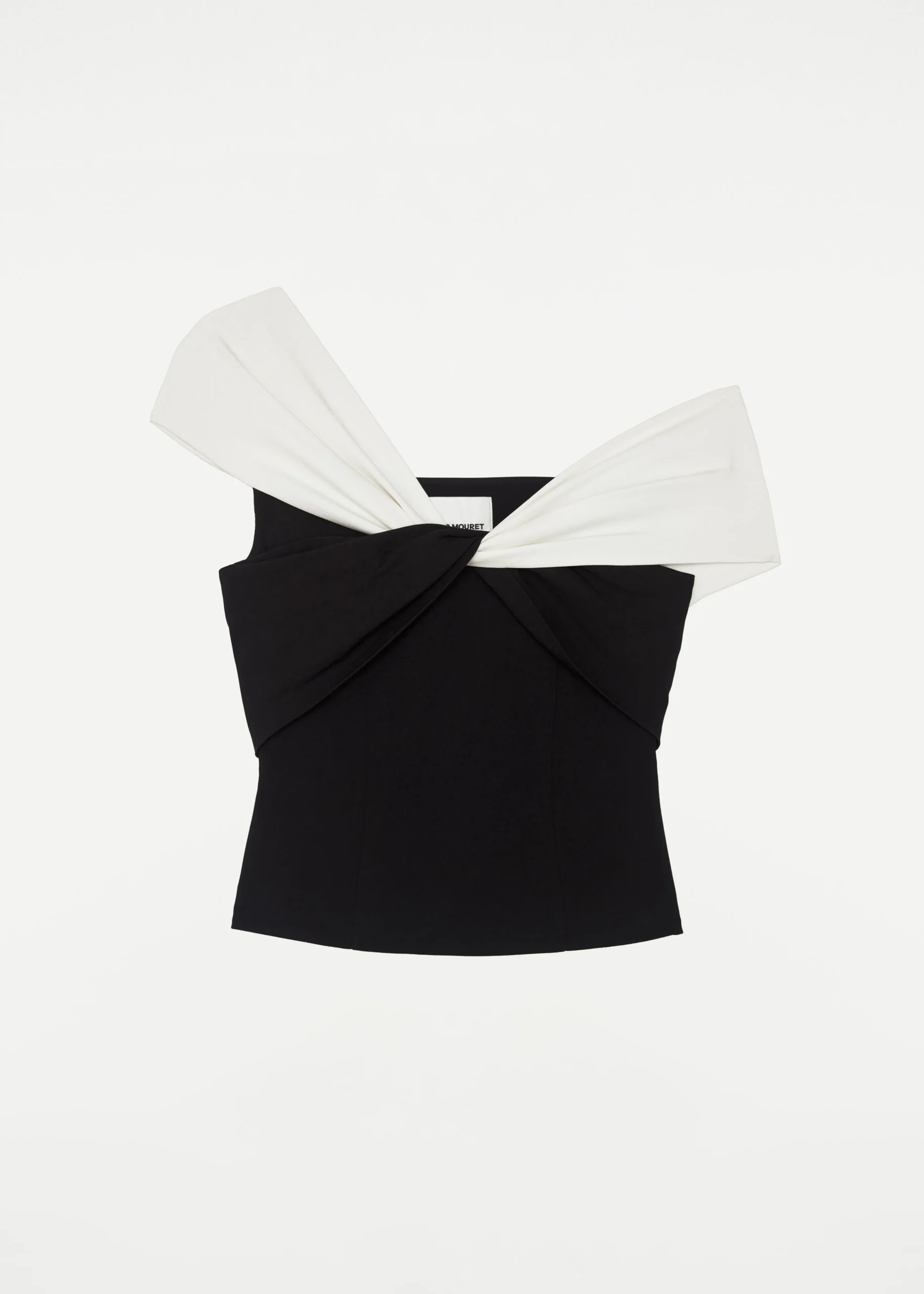 Ready To Wear|Ready To Wear Roland Mouret Asymmetric Stretch Cady Top Monochrome
