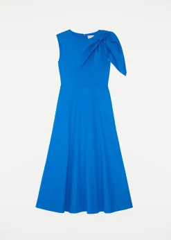Ready To Wear|Ready To Wear Roland Mouret Cotton Poplin Midi Dress Blue