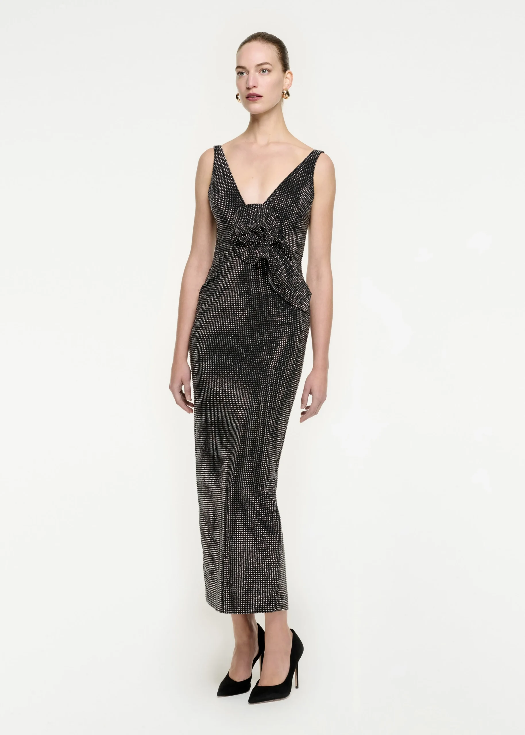 Ready To Wear Roland Mouret Diamante Maxi Dress Black