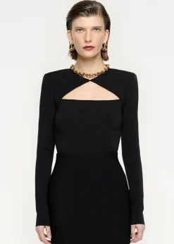 Ready To Wear|Ready To Wear Roland Mouret Flat Knit Maxi Skirt Black