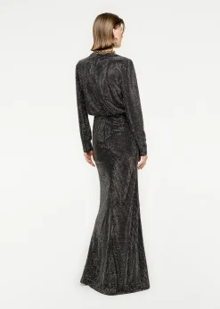 Ready To Wear|Ready To Wear Roland Mouret Long Sleeve Diamante Maxi Dress Black