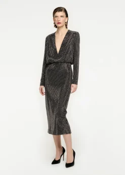 Ready To Wear|Ready To Wear Roland Mouret Long Sleeve Diamante Midi Dress Black
