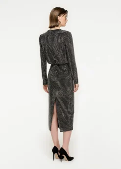 Ready To Wear|Ready To Wear Roland Mouret Long Sleeve Diamante Midi Dress Black