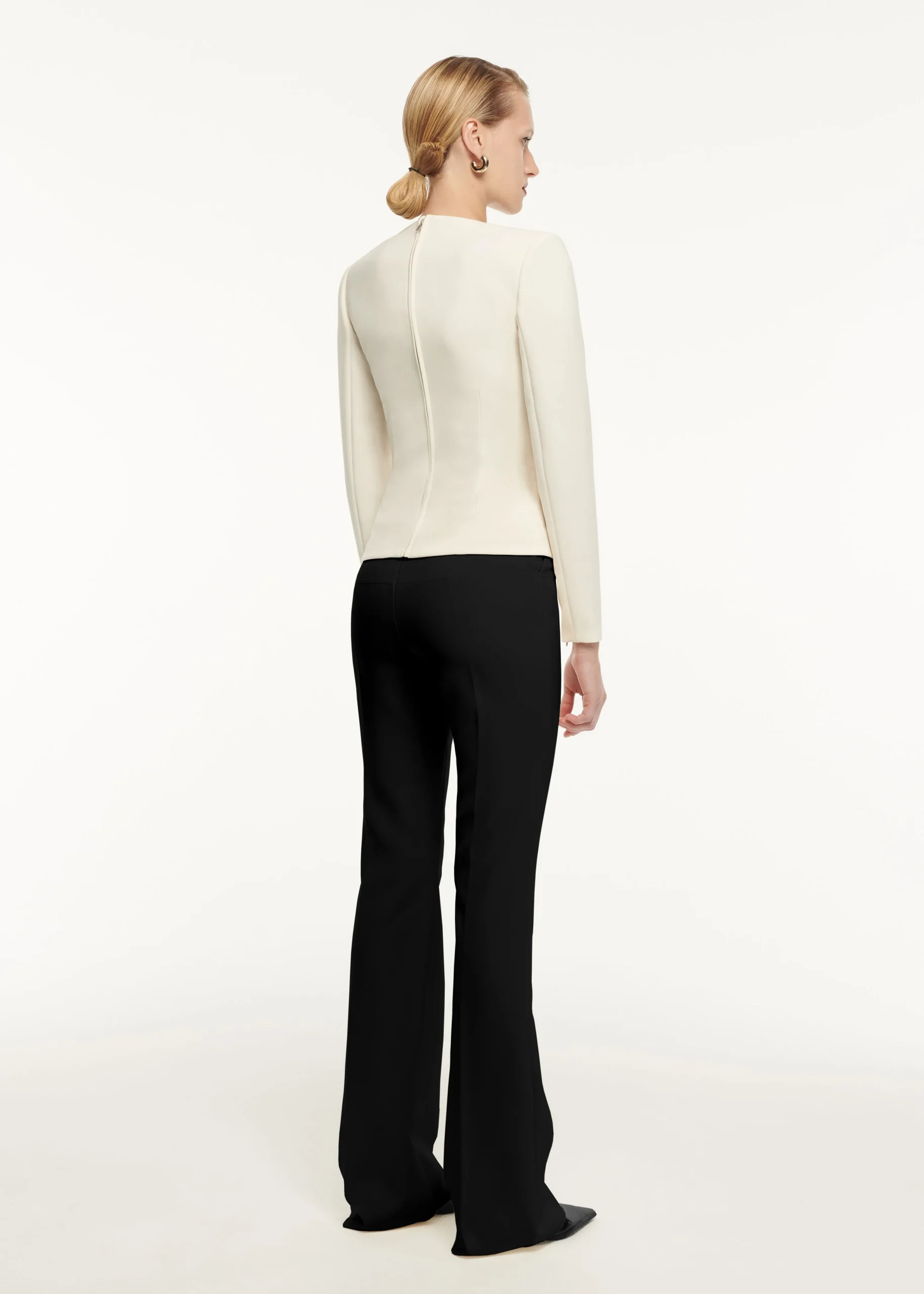 Ready To Wear|Ready To Wear Roland Mouret Long Sleeve Drape Detail Crepe Top
