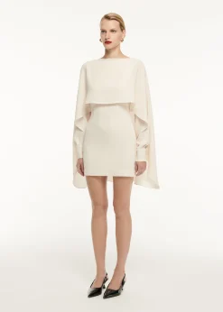 Ready To Wear|Ready To Wear Roland Mouret Long Sleeve Satin Crepe Mini Dress