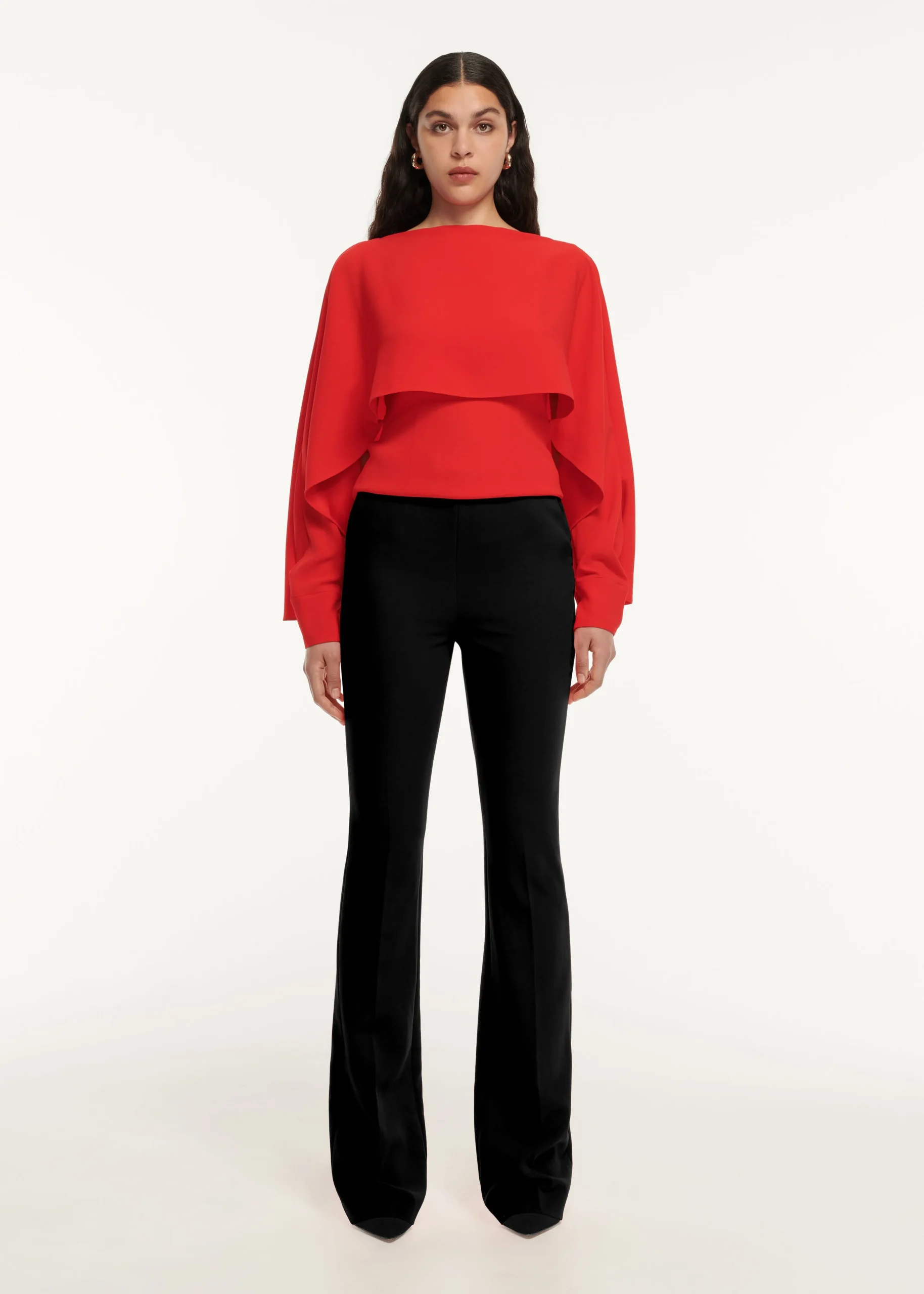 Ready To Wear|Ready To Wear Roland Mouret Long Sleeve Satin Crepe Top