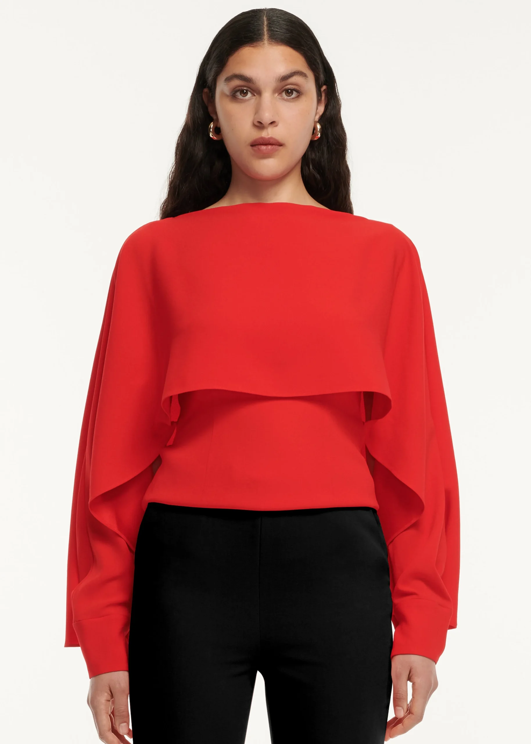 Ready To Wear|Ready To Wear Roland Mouret Long Sleeve Satin Crepe Top