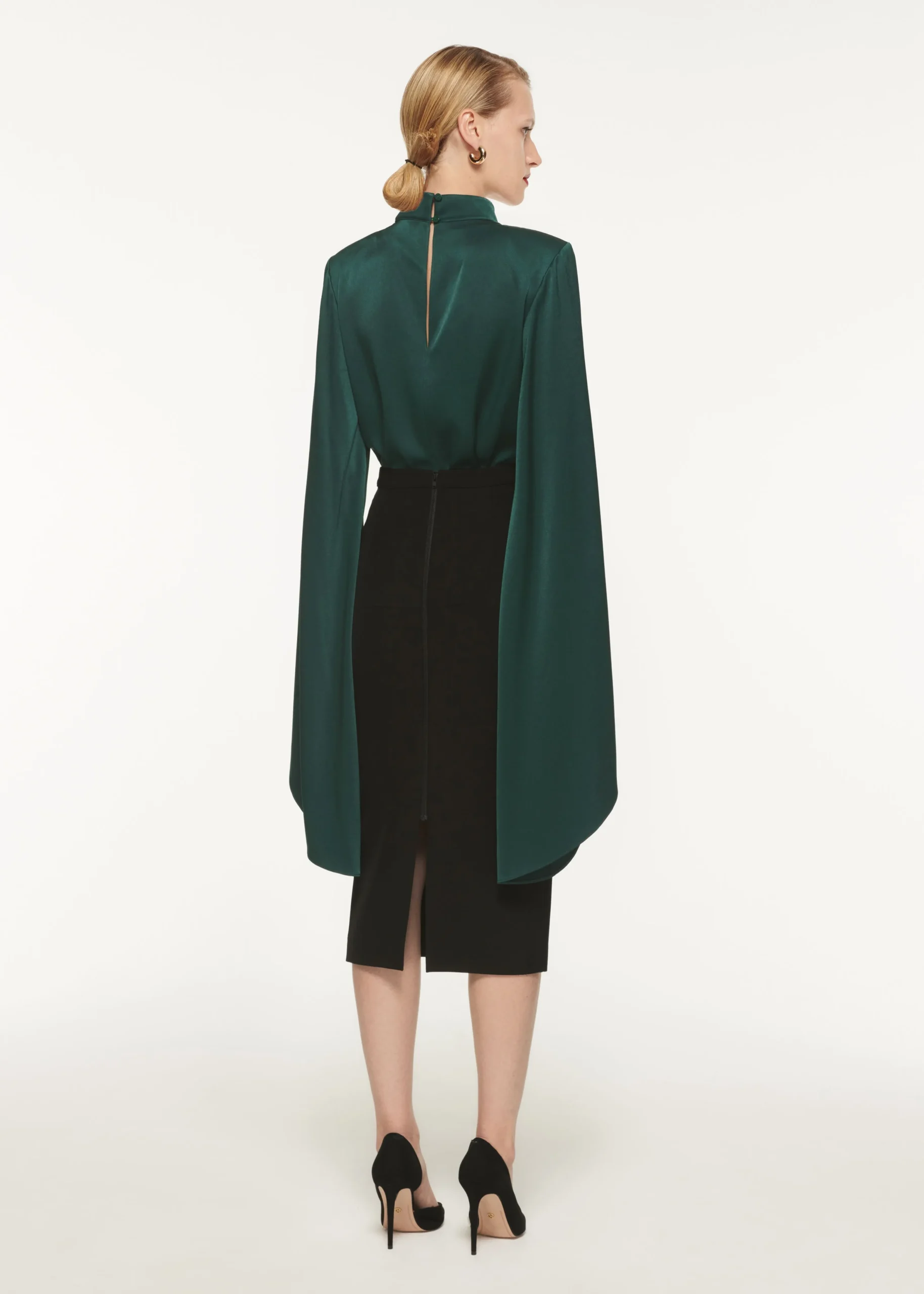 Ready To Wear|Ready To Wear Roland Mouret Long Sleeve Satin Crepe Top