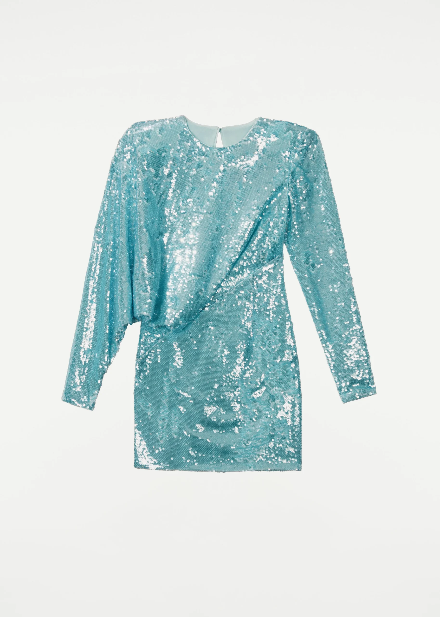 Ready To Wear|Ready To Wear Roland Mouret Long Sleeve Sequin Mini Dress Blue