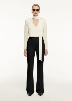 Ready To Wear|Ready To Wear Roland Mouret Long Sleeve Tie Stretch Cady