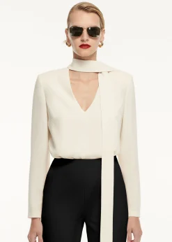 Ready To Wear|Ready To Wear Roland Mouret Long Sleeve Tie Stretch Cady