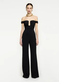 Ready To Wear|Ready To Wear Roland Mouret Off The Shoulder Stretch Cady Top Black