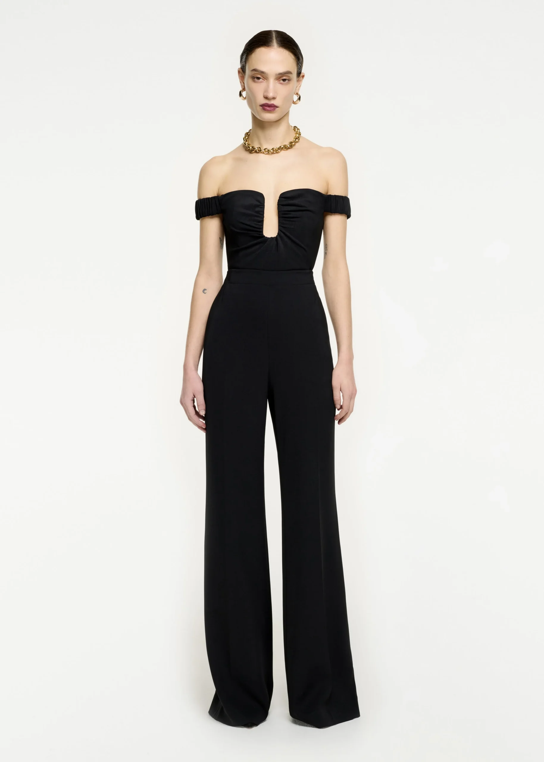 Ready To Wear|Ready To Wear Roland Mouret Off The Shoulder Stretch Cady Top Black