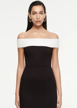 Ready To Wear|Ready To Wear Roland Mouret Off-The-Shoulder Stretch-Cady Gown Black