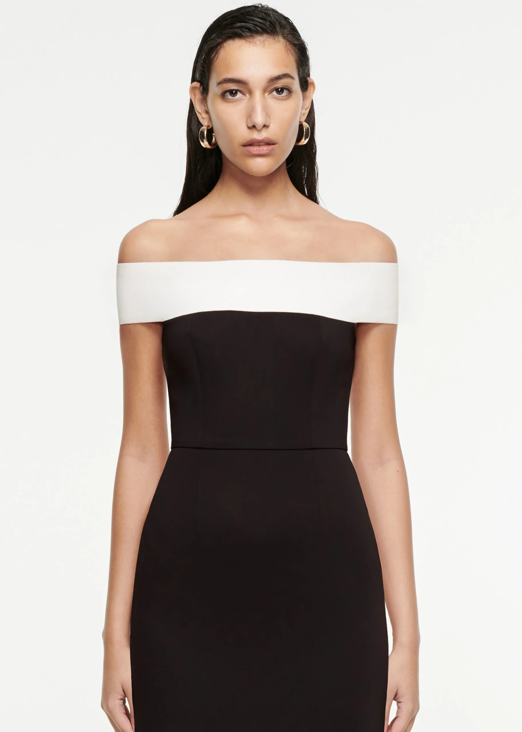 Ready To Wear|Ready To Wear Roland Mouret Off-The-Shoulder Stretch-Cady Gown Black