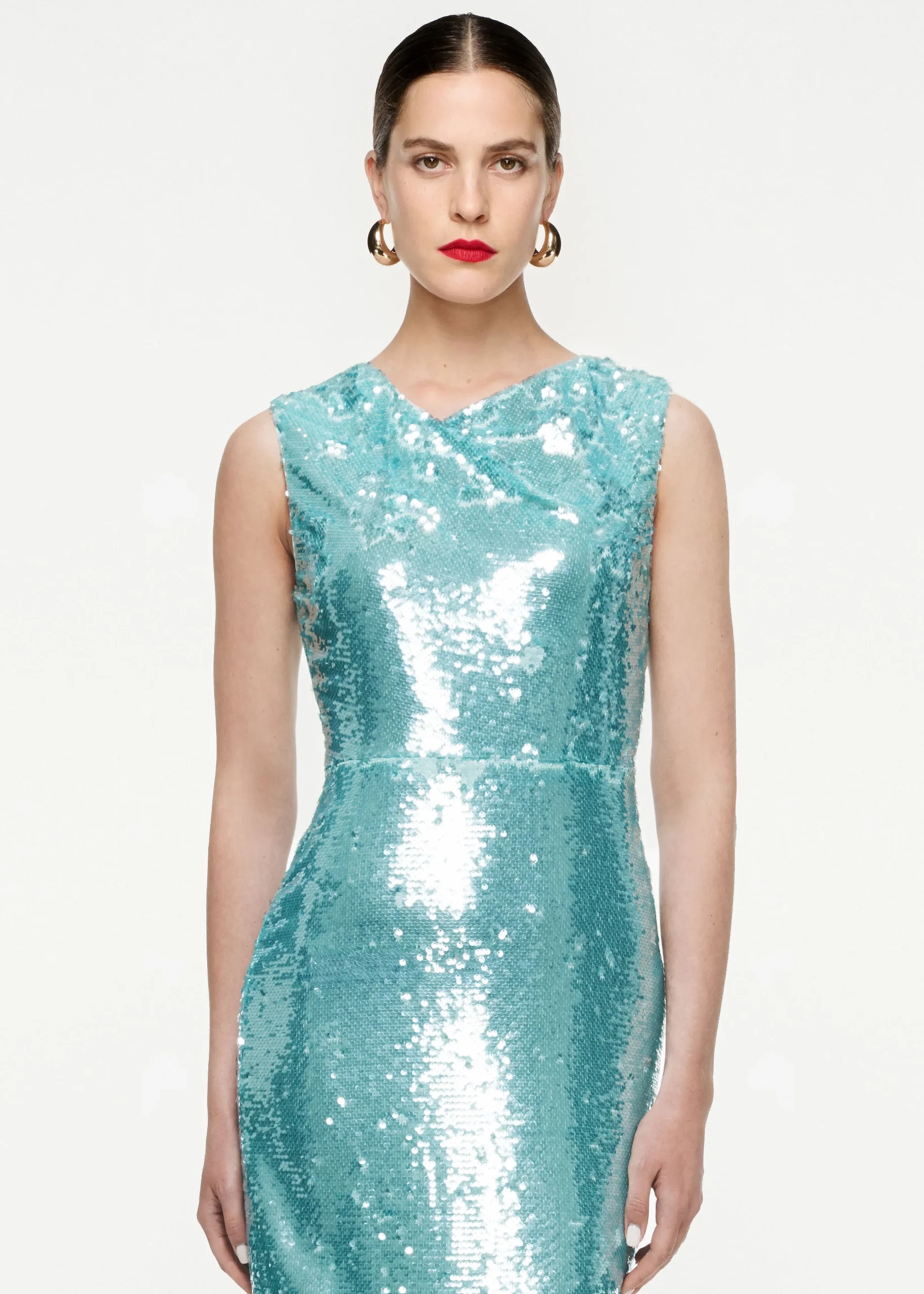 Ready To Wear|Ready To Wear Roland Mouret Sequin Maxi Dress Blue