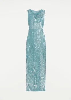 Ready To Wear|Ready To Wear Roland Mouret Sequin Maxi Dress Blue
