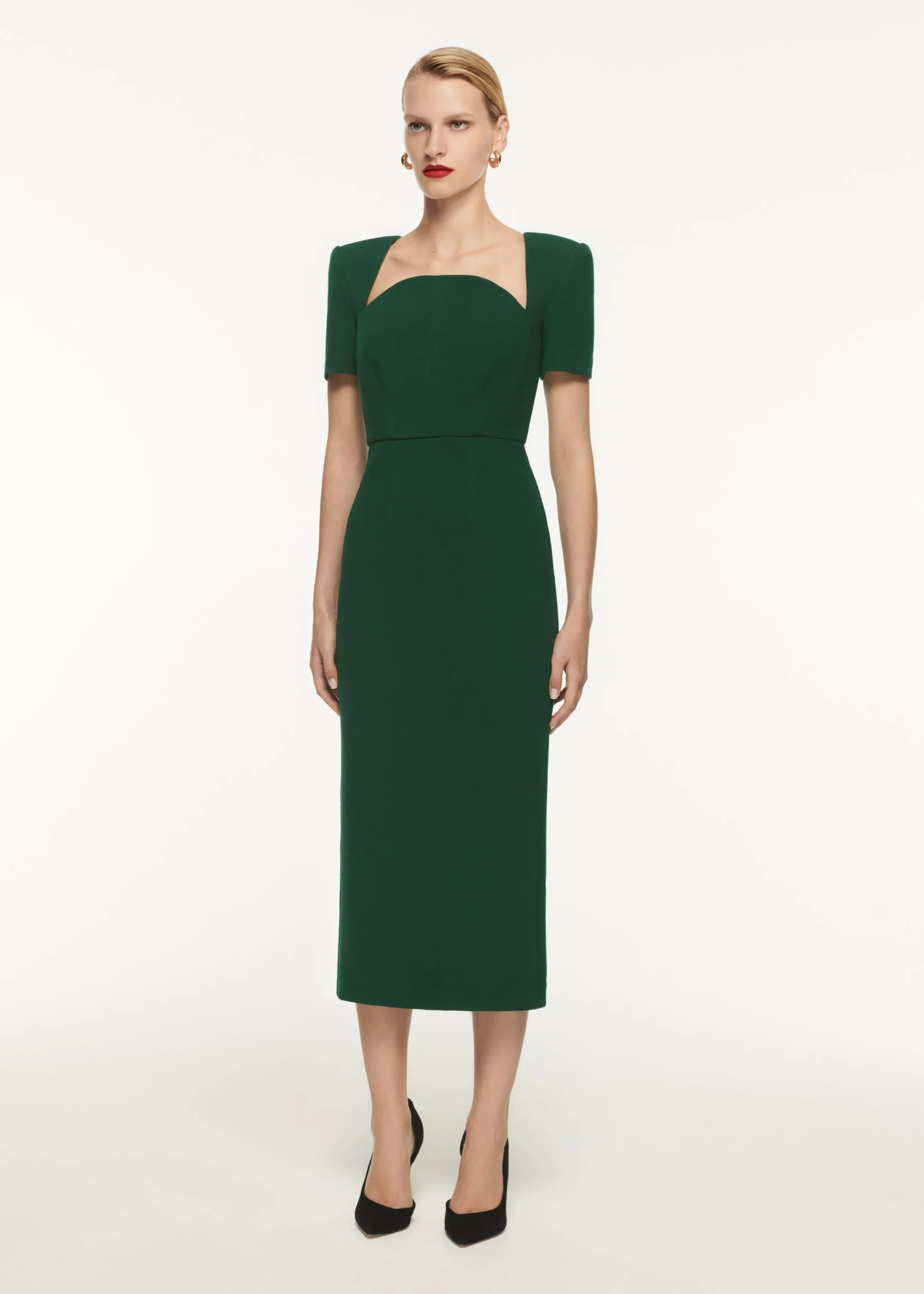 Ready To Wear|Ready To Wear Roland Mouret SHORT SLEEVE MOON MIDI DRESS