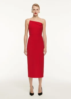Ready To Wear|Ready To Wear Roland Mouret Strapless Origami Midi Dress