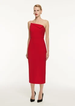 Ready To Wear|Ready To Wear Roland Mouret Strapless Origami Midi Dress