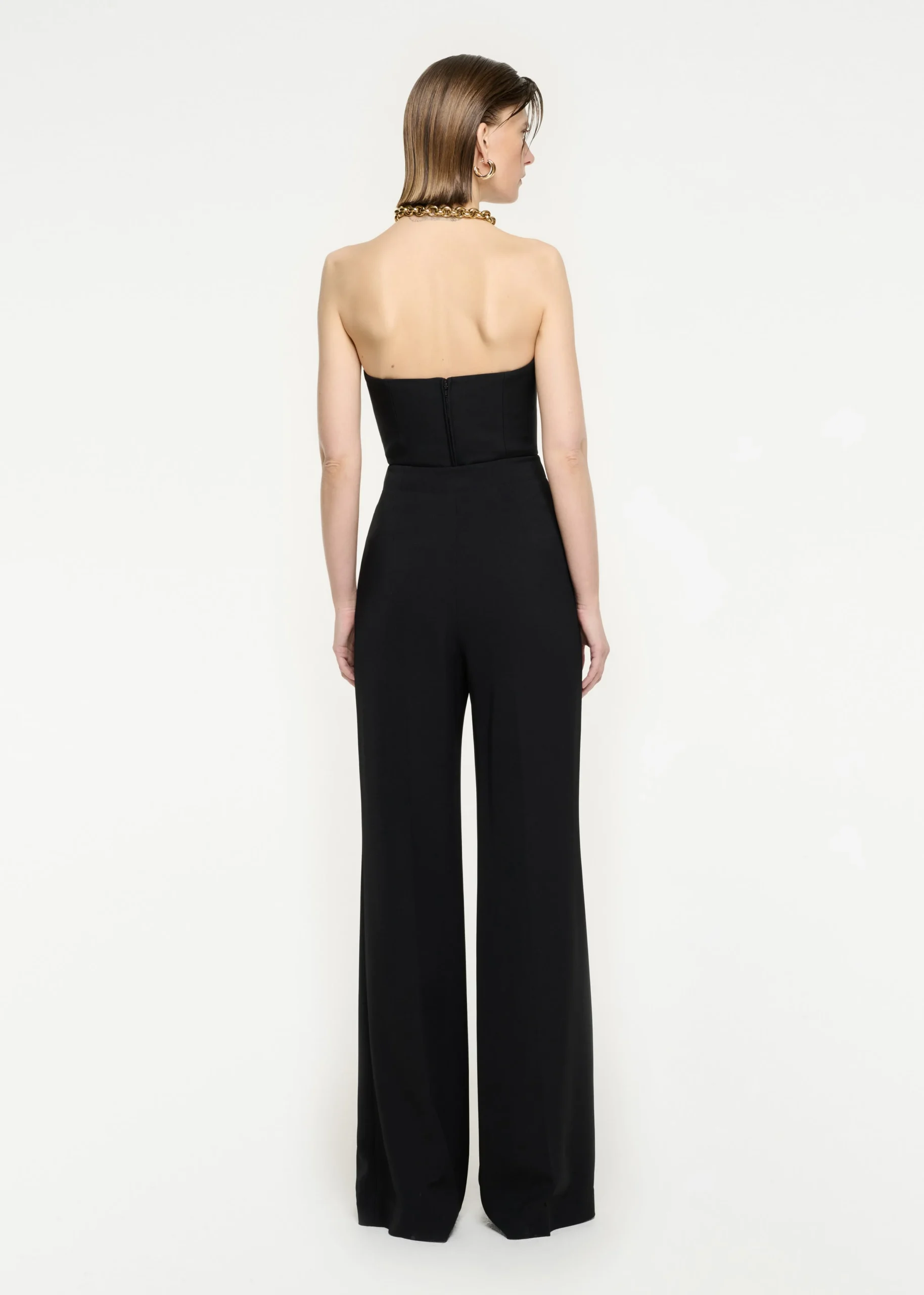 Ready To Wear|Ready To Wear Roland Mouret Strapless Wool Silk Top Black