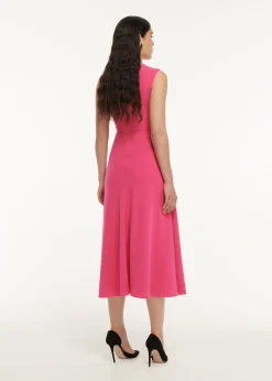 Ready To Wear|Ready To Wear Roland Mouret Stretch Cady Drape Detail Midi Dress