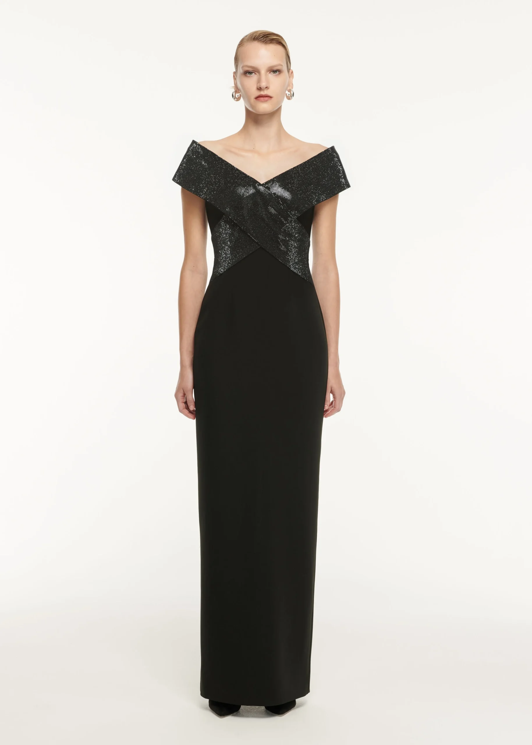 Ready To Wear|Ready To Wear Roland Mouret Stretch Cady Embellished Maxi Dress