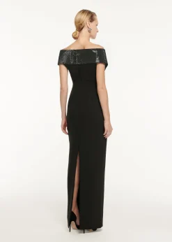 Ready To Wear|Ready To Wear Roland Mouret Stretch Cady Embellished Maxi Dress